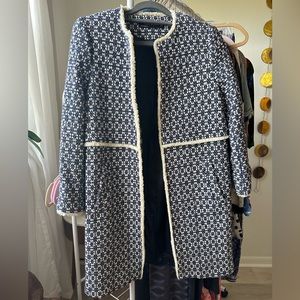 EUC Zara Barcelona gorgeous ‘Chanel’ classic Spring Coat 3/4 inch sleeve